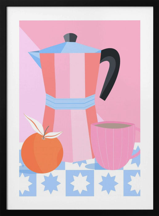 Still Life with Moka Pot Framed Art Wall Decor