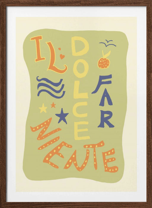 La Dolce Far Niente Framed Art Modern Wall Decor