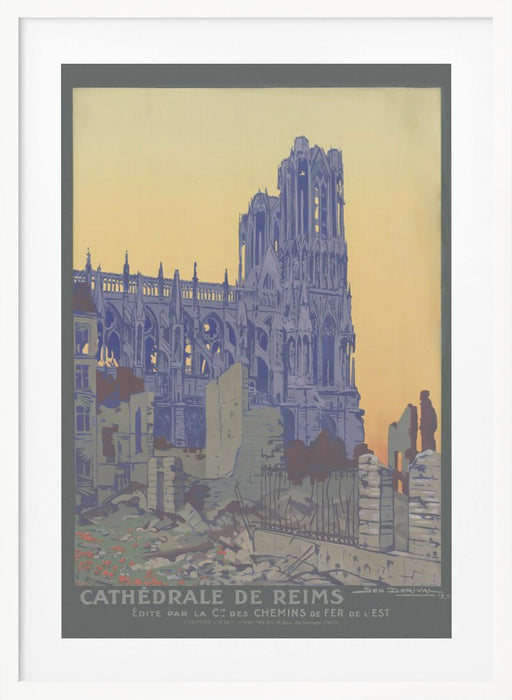 Cathédrale de Reims Framed Art Modern Wall Decor