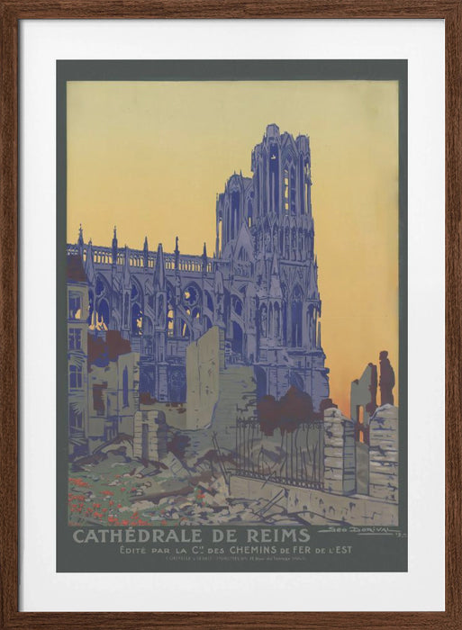 Cathédrale de Reims Framed Art Modern Wall Decor