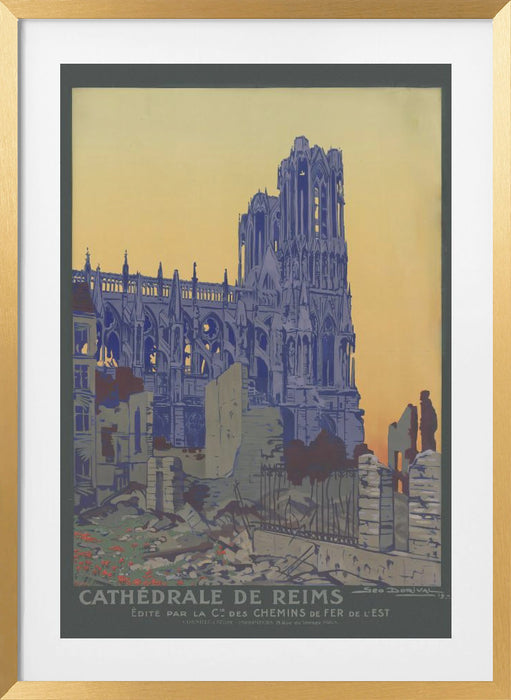 Cathédrale de Reims Framed Art Modern Wall Decor