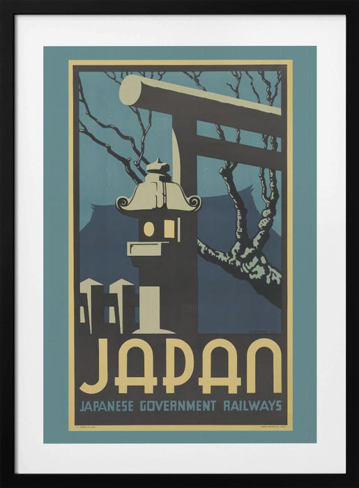 Japan - Japanese Government Railways Framed Art Modern Wall Decor