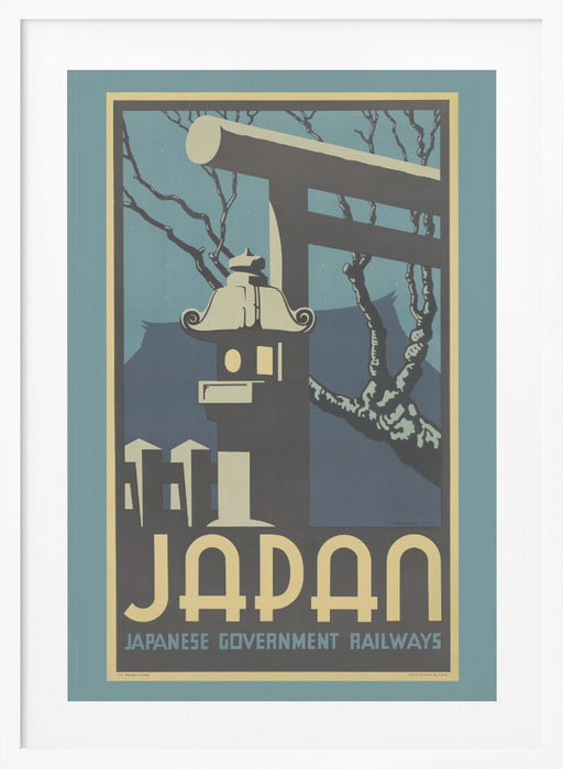 Japan - Japanese Government Railways Framed Art Modern Wall Decor