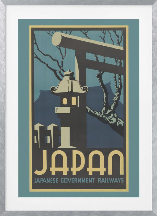 Japan - Japanese Government Railways Framed Art Modern Wall Decor