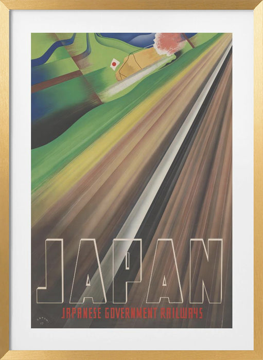 Japan - Japanese Government Railways Framed Art Modern Wall Decor