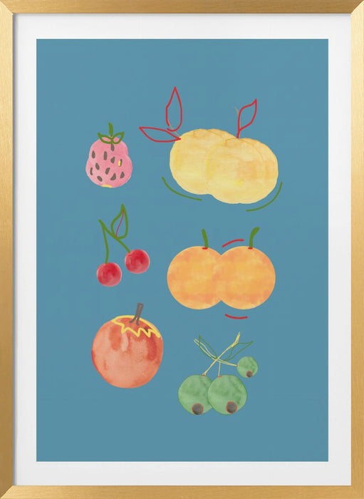 Fruit Fiesta 02 Framed Art Modern Wall Decor