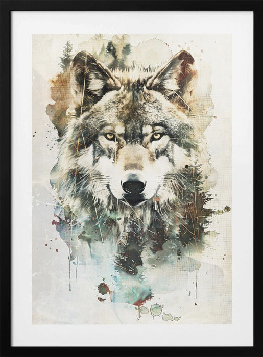 Wolf Wild Animal Vintage Illustration Art 02 Framed Art Modern Wall Decor