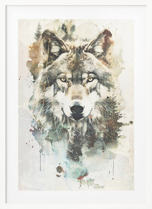 Wolf Wild Animal Vintage Illustration Art 02 Framed Art Modern Wall Decor