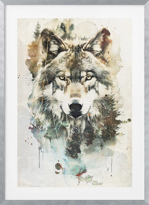 Wolf Wild Animal Vintage Illustration Art 02 Framed Art Modern Wall Decor