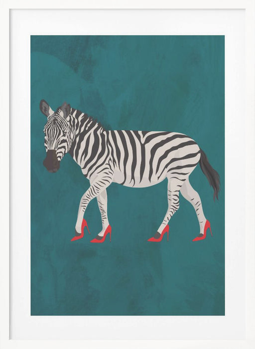 Zebra in heels 2 Framed Art Wall Decor