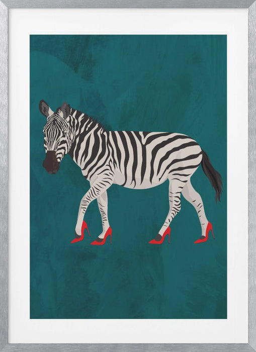 Zebra in heels 2 Framed Art Wall Decor