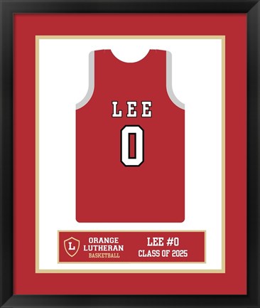 4 framed jersey prints  - Lutheran Basketball