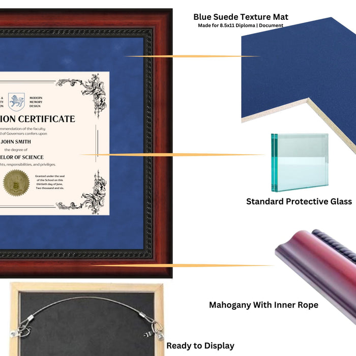 San Jose State University Diploma Frame 8.5x11 Certificate Blue