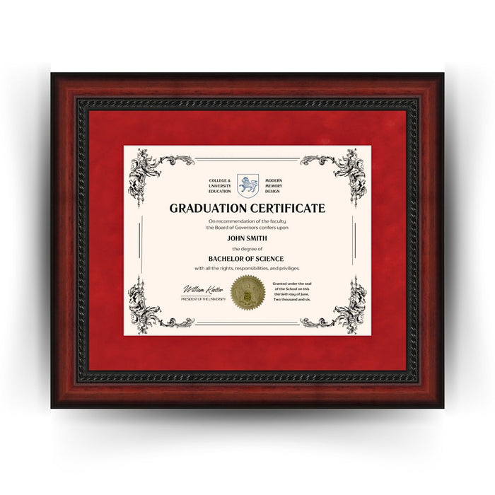 Rutgers University Diploma Frame 8.5x11 Certificate Mahogany