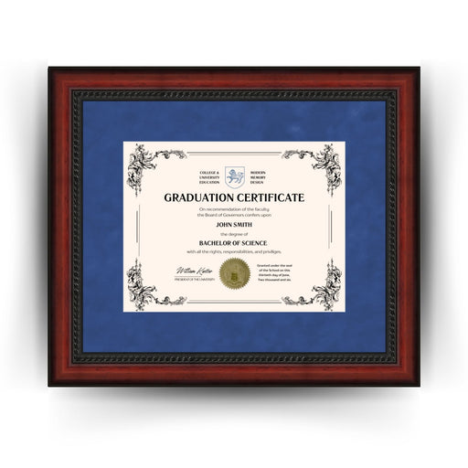 University of North Carolina Wilmington Diploma Frame 8.5x11 Certificate Blue