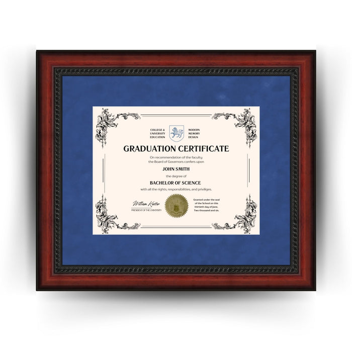 Georgia State University Diploma Frame 8.5x11 Certificate Blue