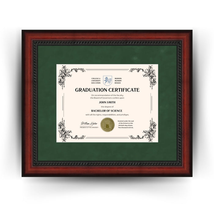 University of South Florida Diploma Frame 8.5x11 Certificate Green