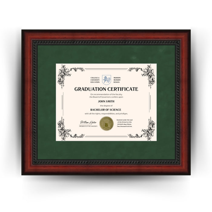 George Mason University Diploma Frame 8.5x11 Certificate Green