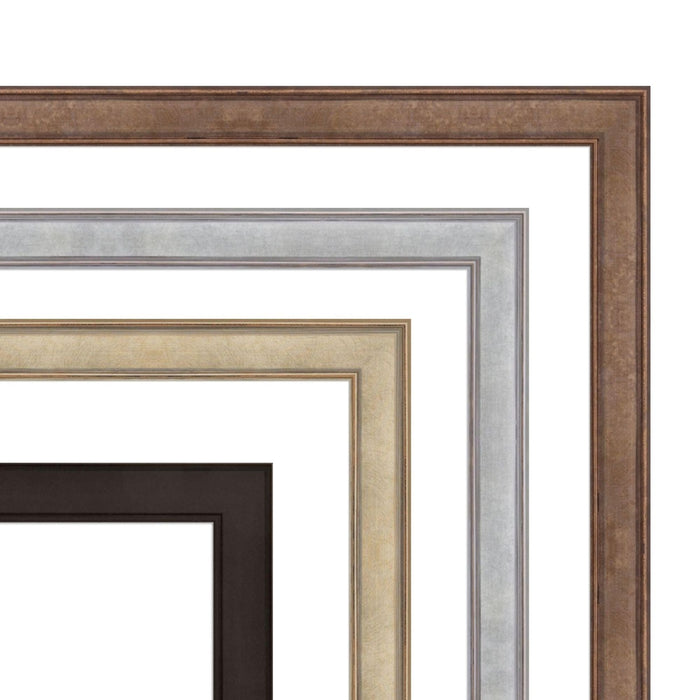 44x22 Picture Frame Wood Black Silver Gold Bronze