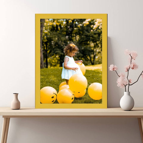 Modern Yellow Picture Frame Flat Custom Framing - Popular Sizes