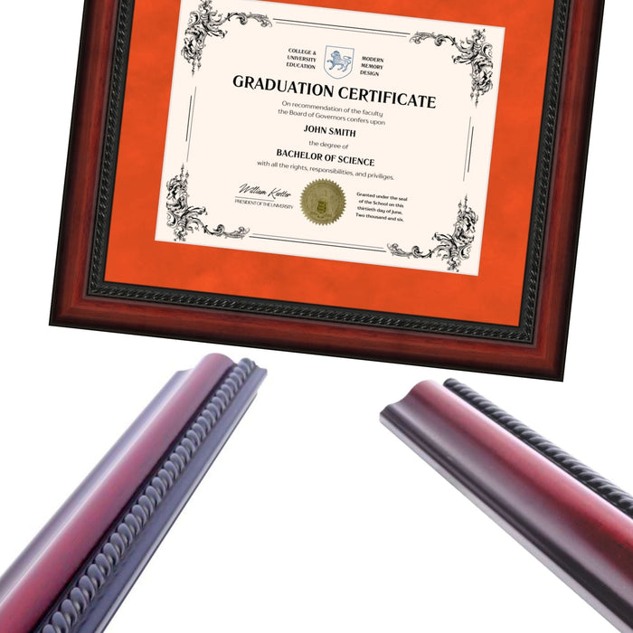 University of Illinois Diploma Frame 8.5x11 Certificate Orange