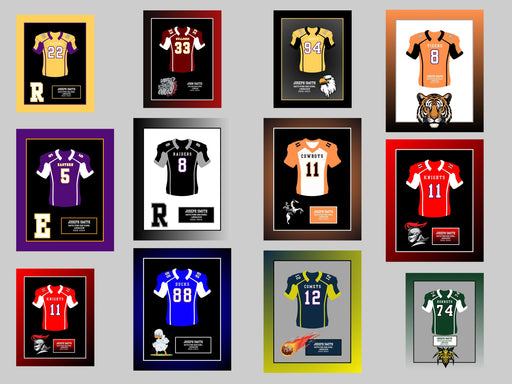 Tennessee High School Football Jersey Frame Print Senior Night Gift 