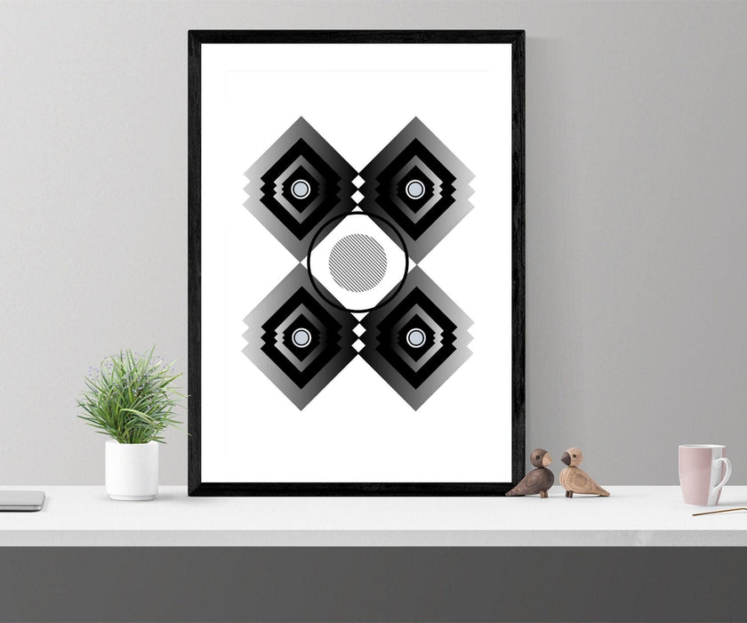 Abstract Artwork Black and White Design Wall Art Wall Decor F Canvas Prints Framed art - Modern Memory Design Picture frames - New Jersey Frame shop custom framing