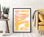 Abstract Artwork Pink Yellow Wall Art Canvas Prints Framed art - Modern Memory Design Picture frames - New Jersey Frame shop custom framing