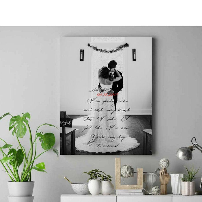 Anniversary Gift first dance Song 2024 Lyrics print custom personalized framed wall art