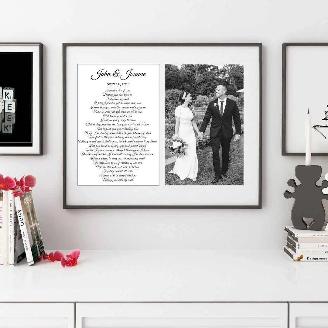 Personalized Wedding Gifts for the Couple, Wedding Vows Gift, First Wedding  Dance, Gift Idea, Wedding Vows Canvas, Framed Vows, 