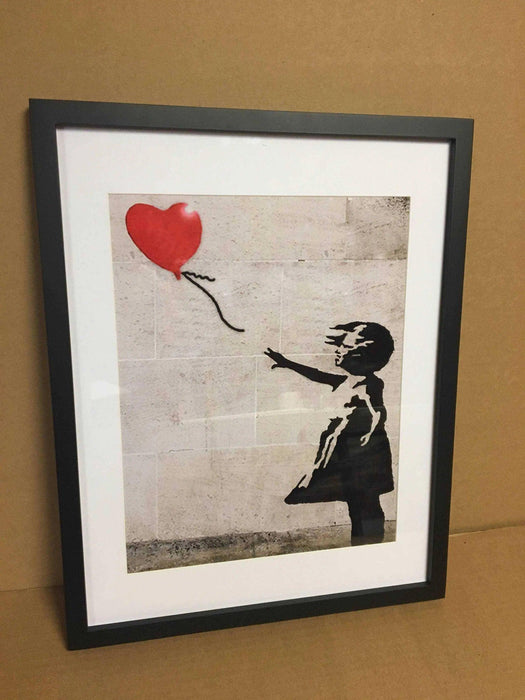 Two Girls with Red Heart Balloons by Banksy - | Affordable art Prints for  sale on Kooness