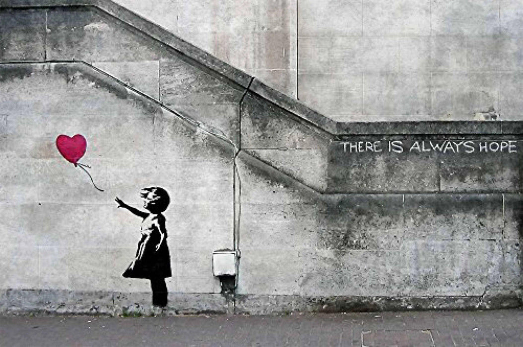 Banksy Girl With Balloon There Is Always Hope - Canvas Art