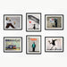 Banksy Street Graffiti Art Set of 6 framed art canvas prints - Modern Memory Design Picture frames - New Jersey Frame shop custom framing