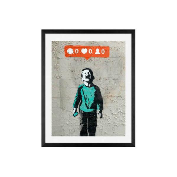 Banksy Street Graffiti Art Set of 6 framed art canvas prints - Modern Memory Design Picture frames - New Jersey Frame shop custom framing