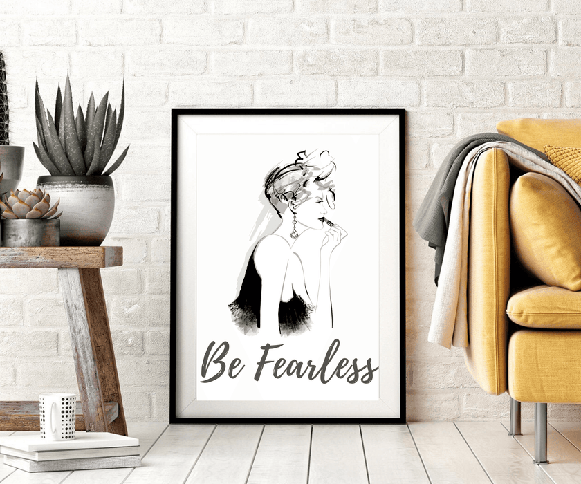 Be Fearless art fashion fearless girl feminist gift Girl Boss - Modern Memory Design Picture frames - New Jersey Frame shop custom framing