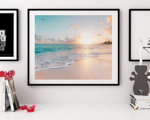 Beach landscape framed art - Modern Memory Design Picture frames - New Jersey Frame shop custom framing