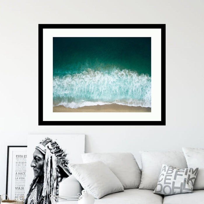 Beach wave landscape Wall art - Modern Memory Design Picture frames - New Jersey Frame shop custom framing