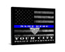 Birmingham Police Officer Thin blue Line Flag Gift Art - Modern Memory Design Picture frames - New Jersey Frame shop custom framing