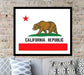 California Flag Art Print Framed Picture Frame Store New Jersey