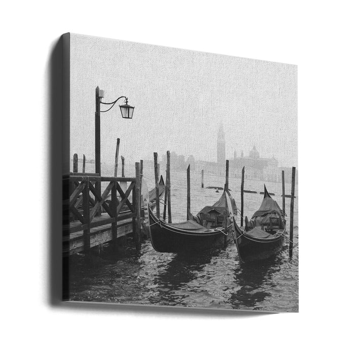 Morning in Venice Square Canvas Art Print