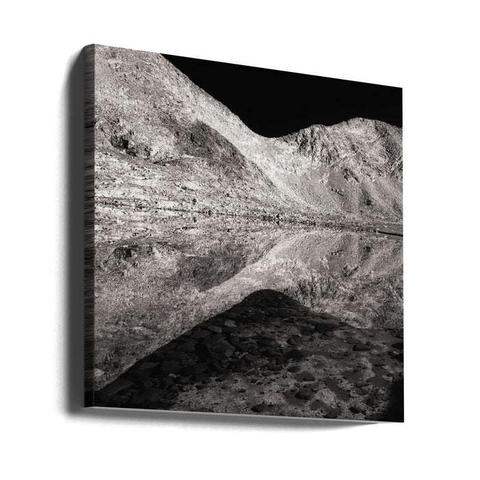 Reflection Below the Pass Square Canvas Art Print