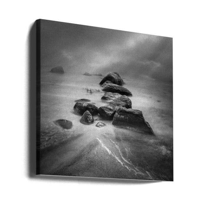 Mysterious stones ... Square Canvas Art Print