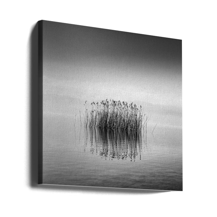 Black and White Silence Square Canvas Art