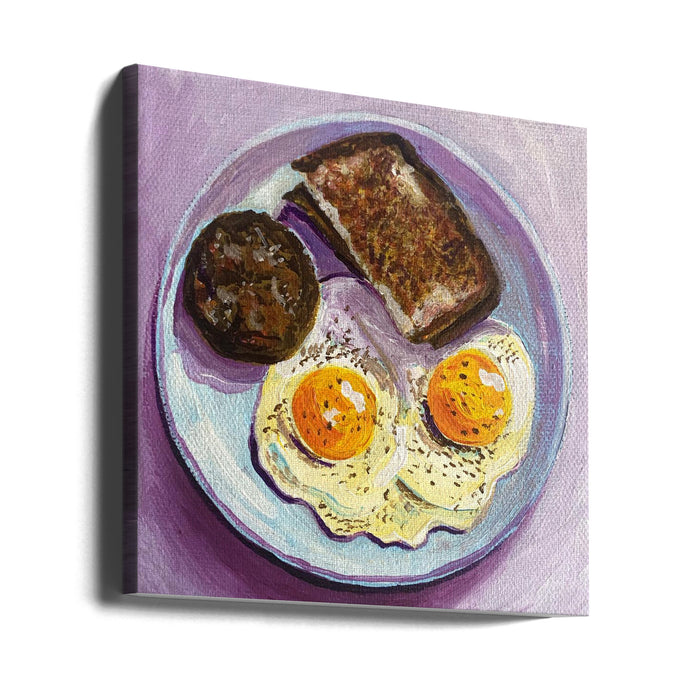 Breakfast Square Canvas Art Print