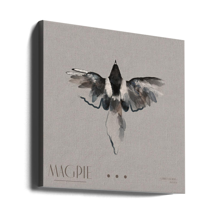 Magpie Square Canvas Art Print