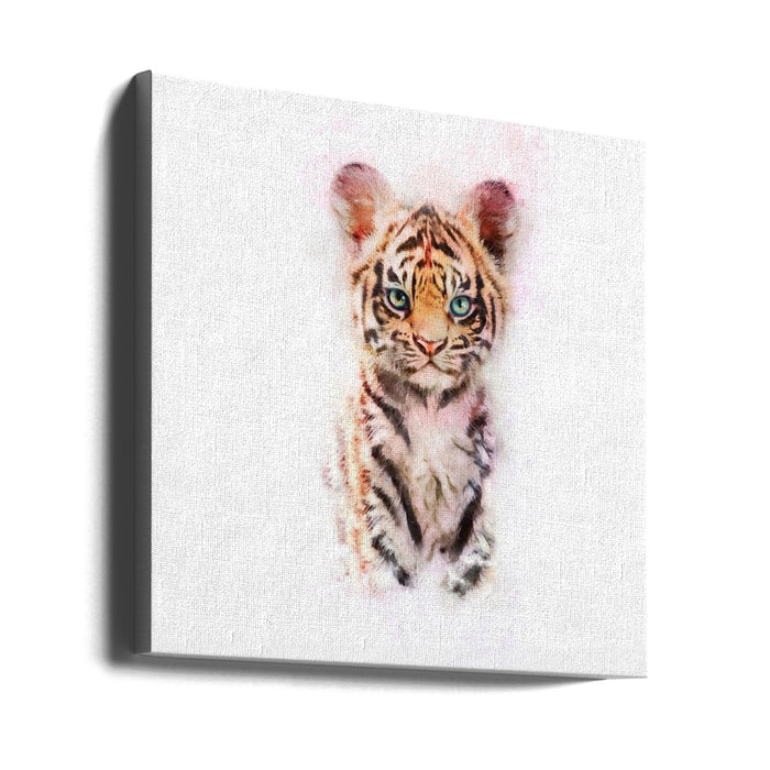 Baby Tiger Square Canvas Art