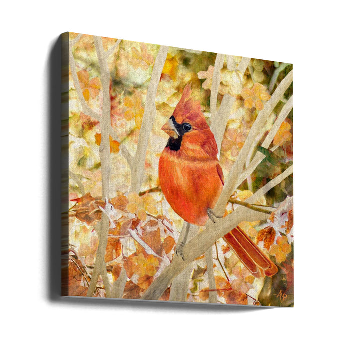 Entwined In Leaves Square Canvas Art