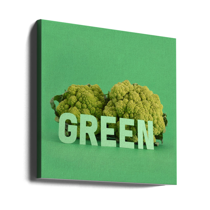 Green.1 Square Canvas Art Print