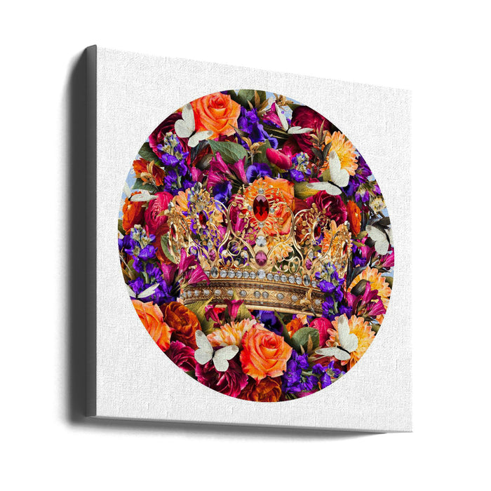 Destiny Blooms &amp; Crown Square Canvas Art