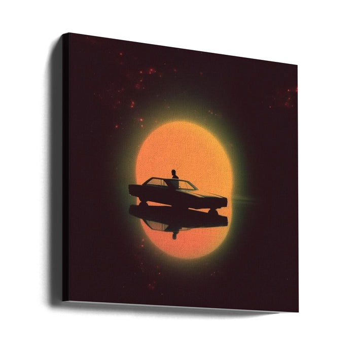 NightDrive Square Canvas Art Print